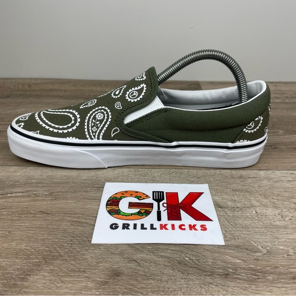 Vans Classic Slip-On Skate Shoes Peace Paisley Grape Leaf (VN0A5JMHB0F) - Picture 3 of 5